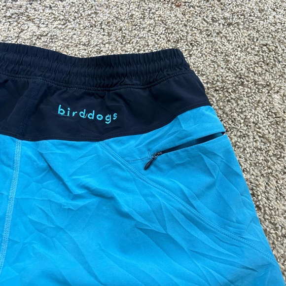 Birddogs Blue Black Athletic Gym Shorts Spandex Men's Drawstring Navy Lined Sz M - Picture 5 of 10